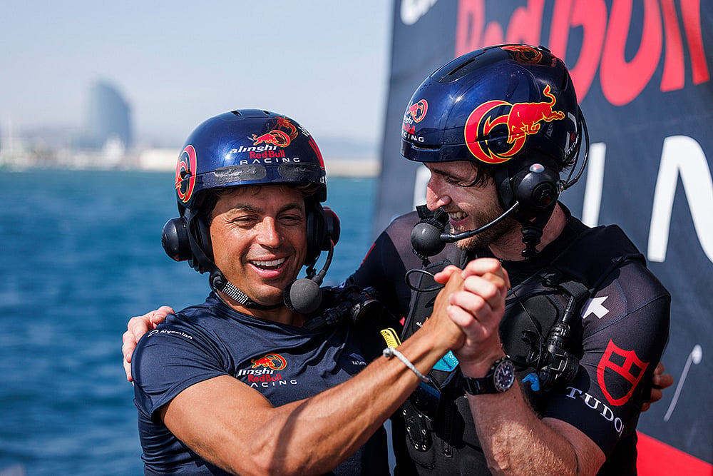 | Photo: Samo Vidic / Alinghi Red Bull Racing : Alinghi Red Bull Racing base: American surfer Kai Lenny 